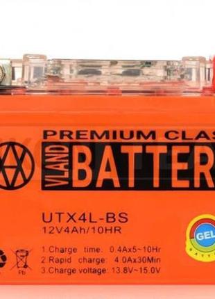 Акб 12 v 4 ah ytx4l-bs ( гелевий,114x71x88) "vland"﻿ taiwan" а...