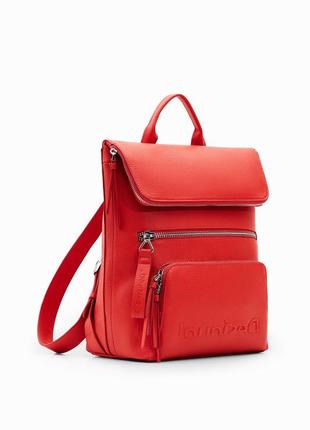 Червоний жіночий рюкзак desigual новий оригінал!3 фото