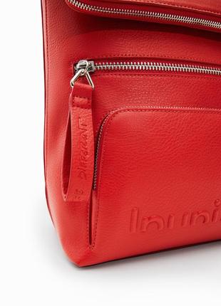 Красный женский рюкзак desigual новый оригинал!7 фото