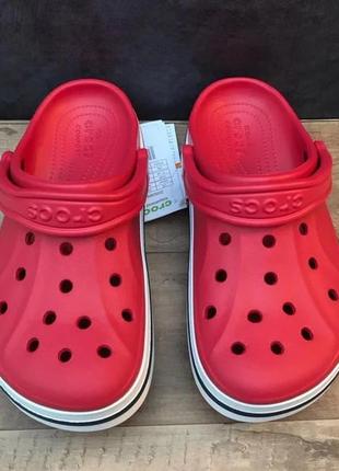 Крокс баябэнд клог детские красные crocs bayaband kids pepper7 фото