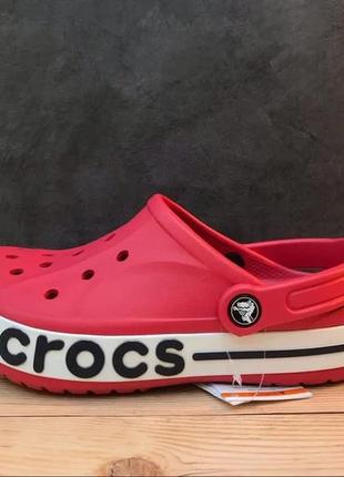 Крокс баябэнд клог детские красные crocs bayaband kids pepper9 фото