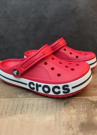 Крокс баябэнд клог детские красные crocs bayaband kids pepper