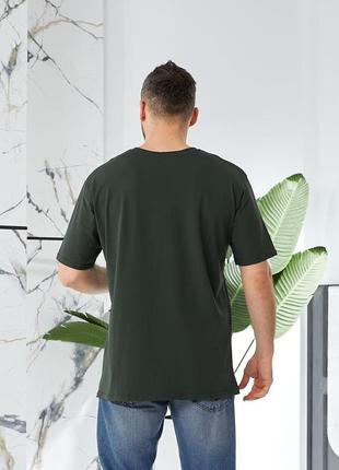 Чоловіча однотонна футболка 50-58 розмірів. 06211816 фото