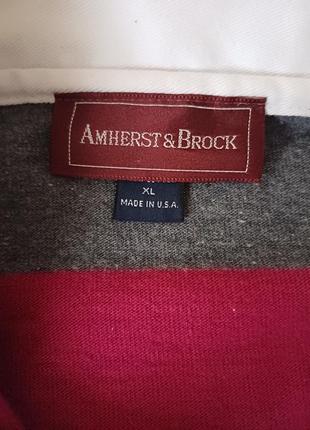 Винтажная мужская регбойка amherst &amp; brock made in usa size xl