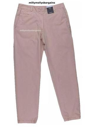 Стильные модные брюки штаны укороченные большие marks m & s чиносы пыльная роза4 фото