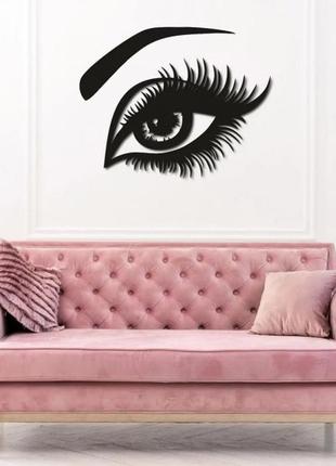 Дизайнерское настенное панно из дерева в салон красоты wow studio decor