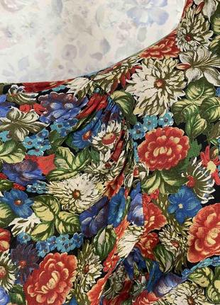 Винтажная австрийская блуза рубашка в цветы gossl 384 фото