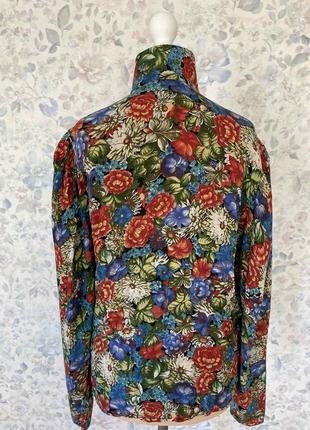 Винтажная австрийская блуза рубашка в цветы gossl 387 фото