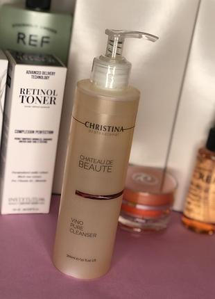 😊 очищувальний гель для зняття макіяжу та очищення шкіри ❤️ christina vino pure cleanser