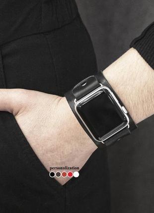 Шкіряний ремінець для apple watch, 3 4 5 6 7 8 9 se ultra ultra 2, 38 40 41 42 44 45 49 мм, 12407 фото