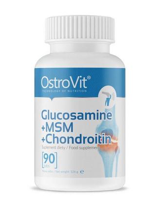 Хондропротектор ostrovit glucosamine + msm + chondroitin 90 tabs