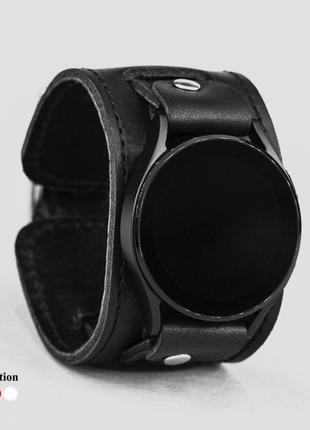 Шкіряний ремінець для samsung та інших смарт годинників, 2240ст (ручна робота)3 фото