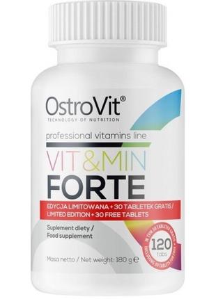 Вітамінно-мінеральний комплекс ostrovit vit&min; forte 120tabs