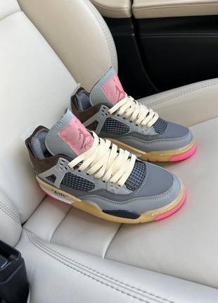 Jordan 4 off white pink7 фото