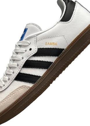 Женские кроссовки adidas originals samba og white black10 фото