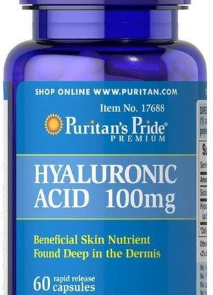 Гіалуронова кислота puritan's pride hyaluronic acid 100 mg 60 ...