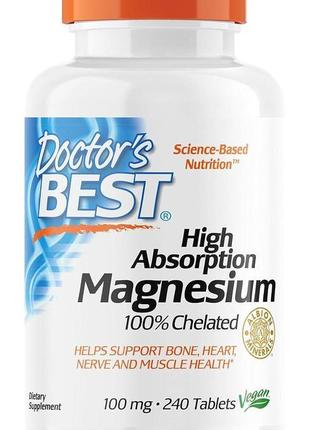 Магний хелат doctor's best high absorption magnesium 100% chel...