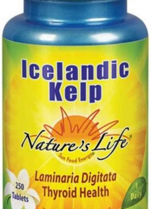 Ісландська бура водорість nature's life icelandic kelp 250 tab...