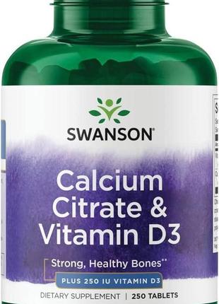 Кальцій цитрат і вітамін д3 swanson calcium citrate 315 mg & v...