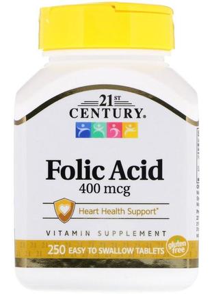 Folic acid, 400 mcg, 250 tablets