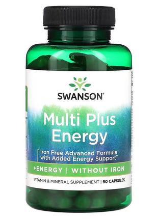 Мультивітаміни без заліза swanson multi without iron+energy, 9...