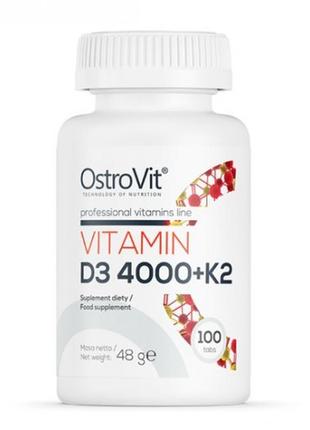 Вітамін d3 + к2 ostrovit vitamin d3 4000+k2 100 tabl