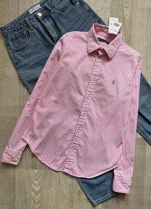 Polo ralph lauren женская рубашка, базовая женская рубашка, блузка, блуза, рубашка в полоску1 фото