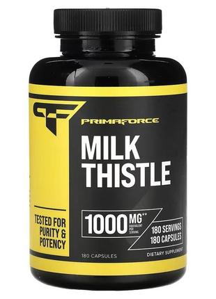 Расторопша primaforce milk thistle, 1,000 mg, 180 capsules
