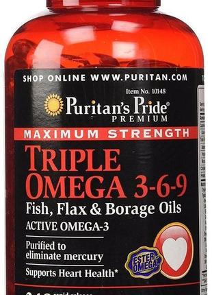 Омега-3-6-9 puritan's pride omega 3-6-9 triple maximum strengt...