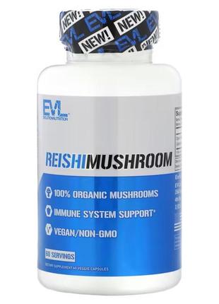 Рейші evlution nutrition reishi mushroom 60 veggie capsules