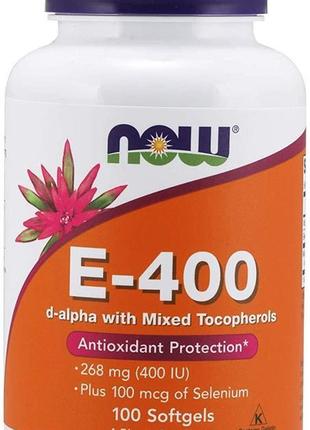 Вітамін e now vitamin e-400 with mixed tocopherols + selenium ...