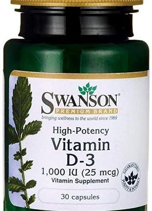 Вітамін d3 swanson vitamin d3 high potency 1000 iu (25 mcg) 30...