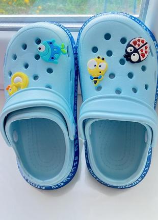 Новые детские кроксы, crocs, тапки, шлепанцы р.24-25