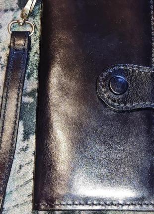 Лонгер портмоне барсетка из натуральной кожи2 фото