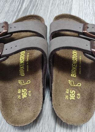 Новые кожаные идеальные шлепки шлепанцы тапки ортопедические birkenstock 26p6 фото