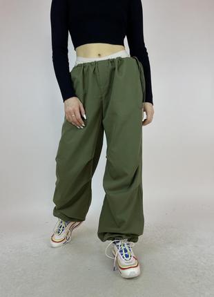 Женские джоггеры брюки парашюты, широкие брюки широкие брюки3 фото
