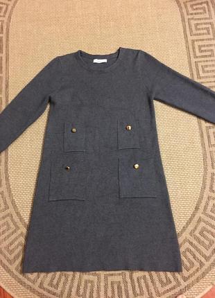 Базове тепле плаття в'язане zara knit
