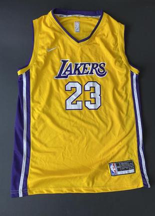 Майка lakers nike james nba1 фото