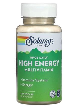 Мультивітаміни solaray high energy multivitamin, iron free, 60...