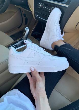 Кроссовки nike air force 1 white premium3 фото