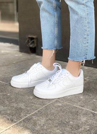 Кроссовки nike air force 1 white premium9 фото