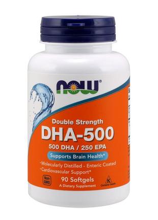 Риб'ячий жир now dha 500 mg 90 softgels