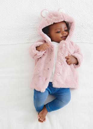Шубка с ушками next 12-18 мес