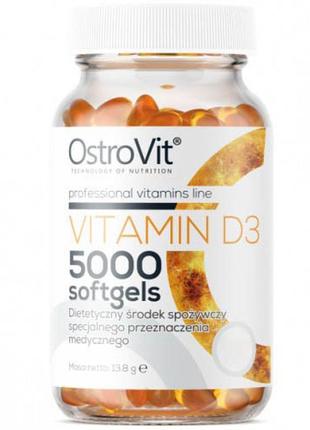 Вітамін d3 ostrovit vitamin d3 5000 250 softgel1 фото