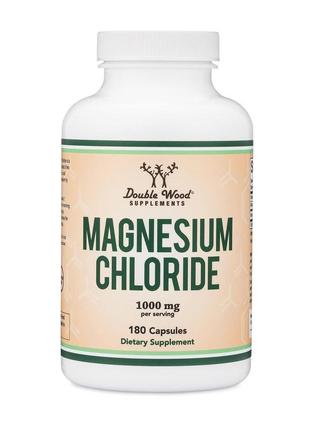 Магній хлорид double wood magnesium chloride 1000 mg 180 capsules