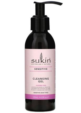 Очищаючий гель для чутливої ​​шкіри sukin (cleansing gel sensi...