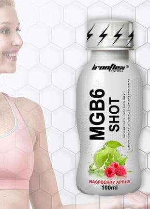 Магній + вітамін в6 iron flex mg+b6 shot 100ml (apple raspberry)3 фото