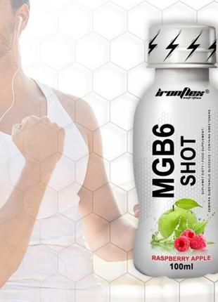 Магній + вітамін в6 iron flex mg+b6 shot 100ml (apple raspberry)4 фото