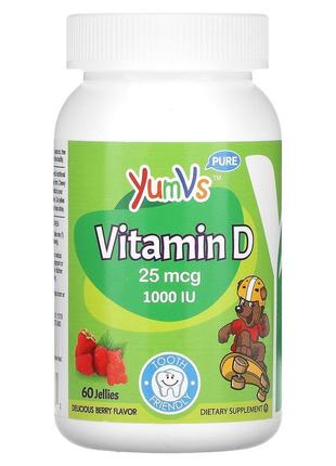 Вітамін d3 yumv's vitamin d 25 mcg (1,000 iu) 60 jellies (berry)