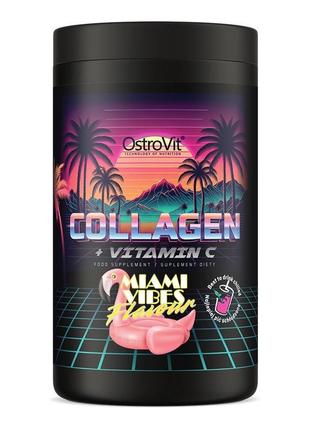 Колаген + вітамін с ostrovit collagen + vitamin c 400g (miami ...